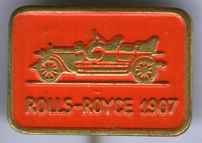 Rolls Royce 1907 rood/koper oldtimer auto speldje ( C_223 ), Verzenden, Zo goed als nieuw, Transport, Speldje of Pin