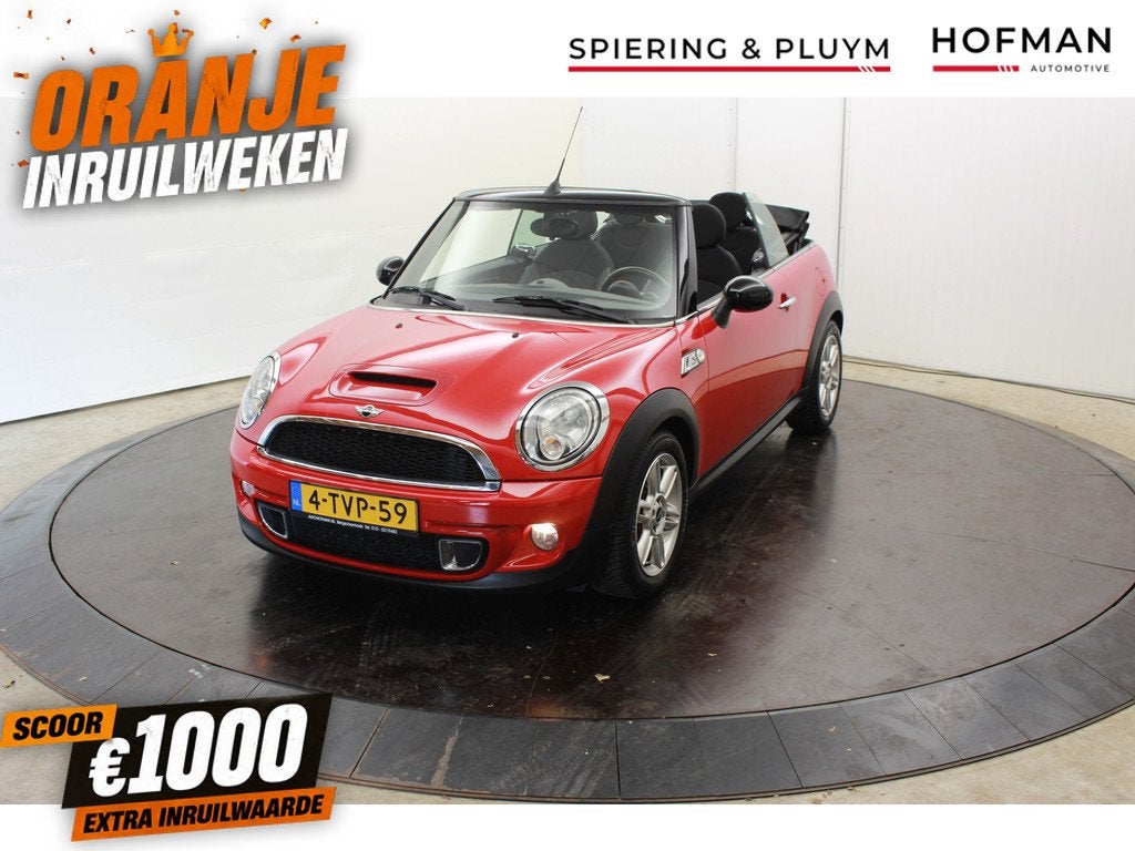 MINI Cabrio Cooper S 184 PK | Climate | Onderh boekjes | Led, Auto's, Mini, Euro 5, Gebruikt, Zwart, 4 cilinders