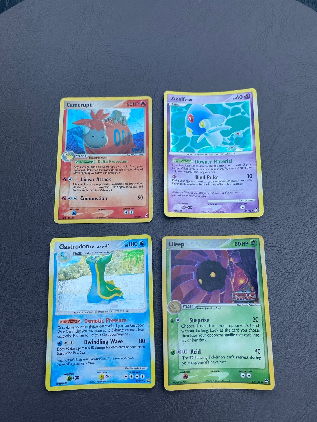 Pokémon Kaarten Set: Camerupt, Azelf, Gastrodon, Lileep, Verzenden, Gebruikt, Meerdere kaarten
