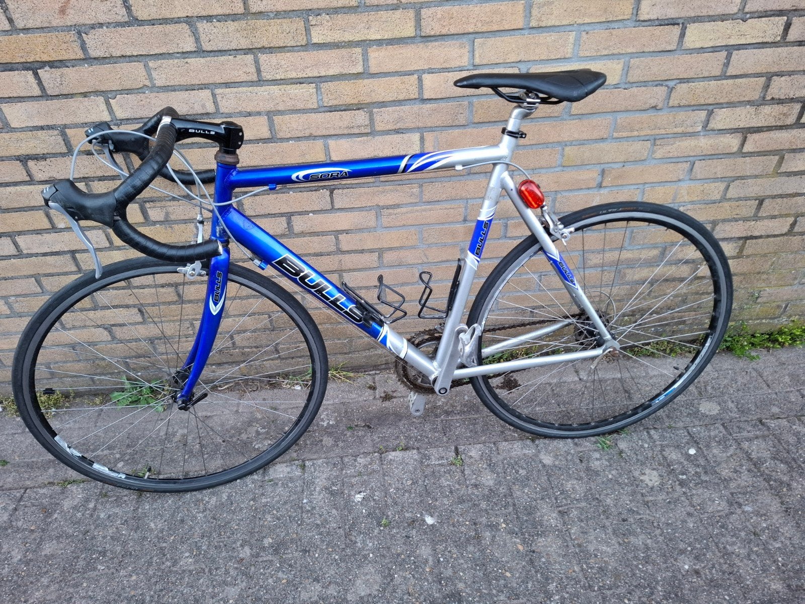 Bulls racefiets, blauw/zilver, 28 inch, 27 versnellingen, Fietsen en Brommers, Fietsen | Racefietsen, Aluminium, Zo goed als nieuw