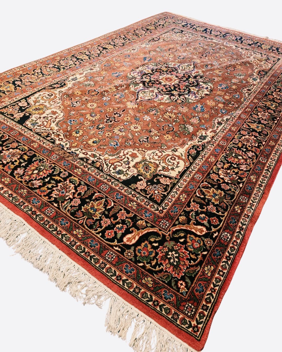 Groot perzisch tapijt Mashad 340x225 wollen vloerkleed iran, 1185VB, Info@rugsandcarpets.nl, De handelmaatschappij, Blauw