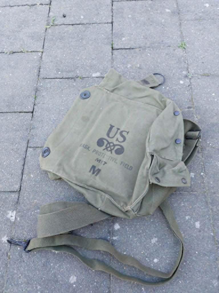US Army WO2 M17 Gas mask carrier bag 1945, Verzamelen, Militaria | Tweede Wereldoorlog, Ophalen of Verzenden, Landmacht, Amerika