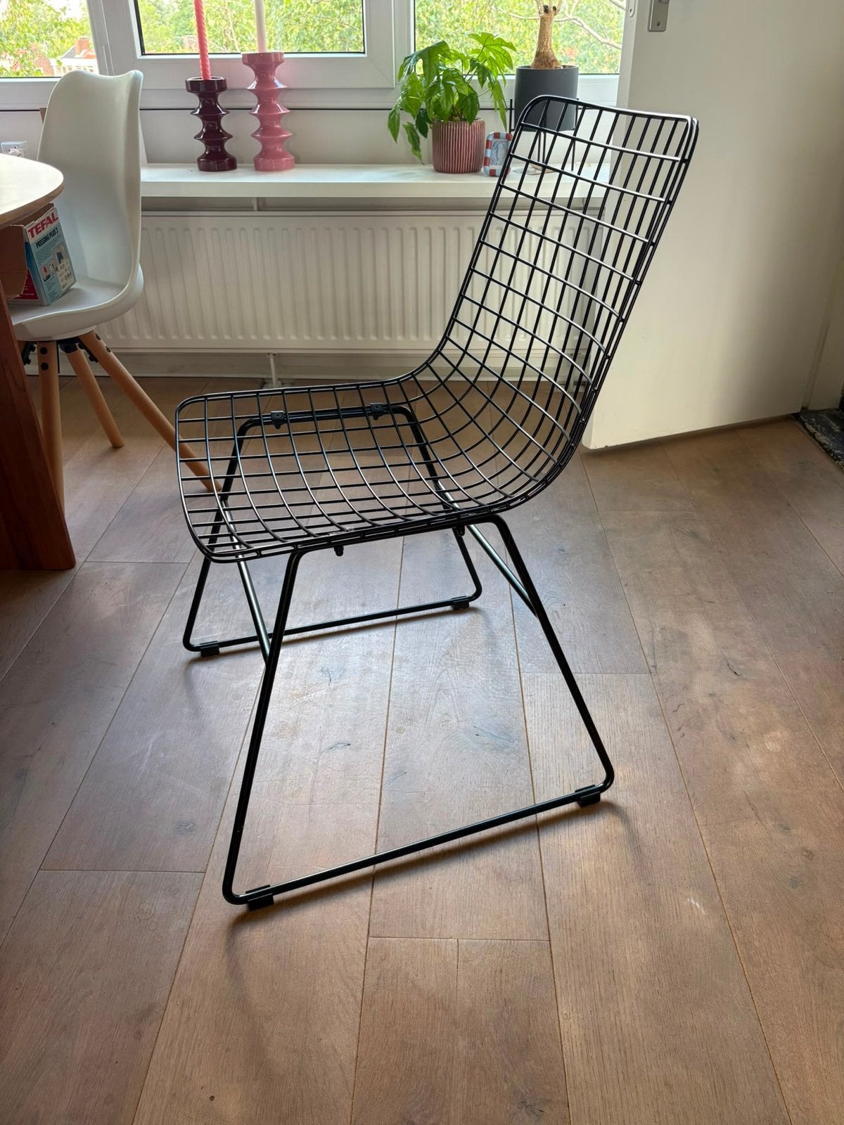 HK Living Draadstoel Zwart - Stijlvol en Modern Design, Ophalen, Zwart, Zo goed als nieuw, Metaal