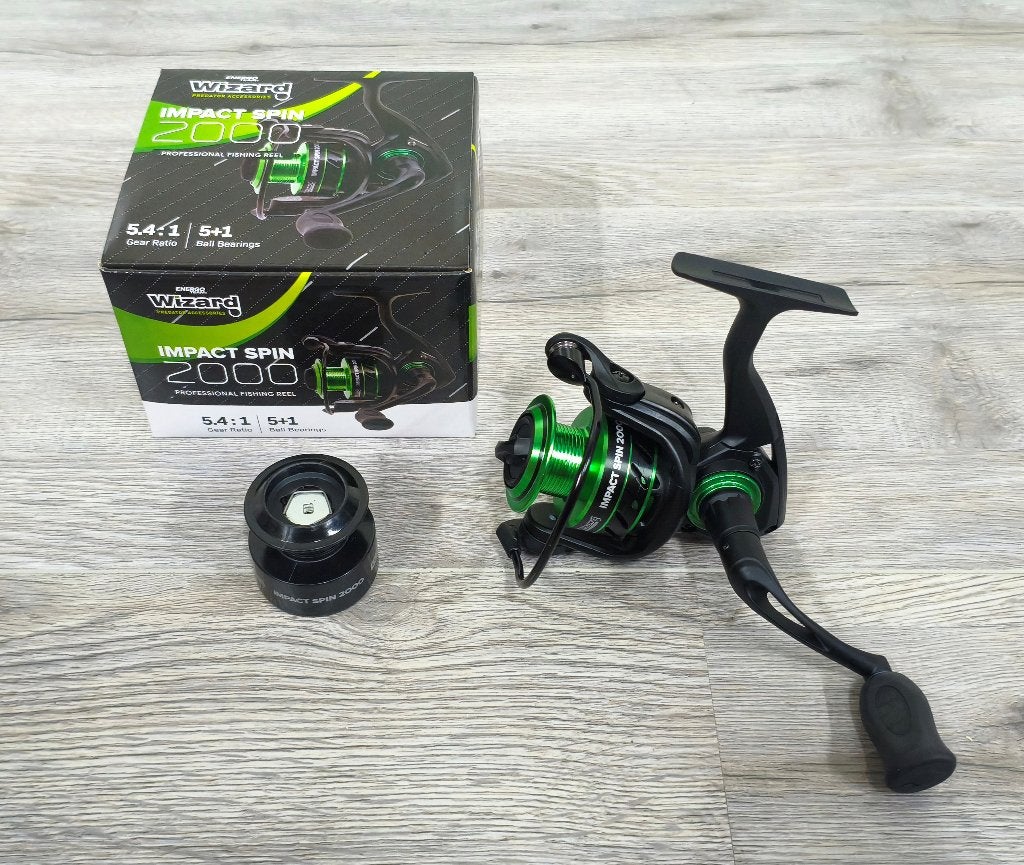 NIEUW Wizard Impact Spin 2000 FD Molen 6-Lagers Alu Spoel, Watersport en Boten, Ophalen of Verzenden, Nieuw, Molen
