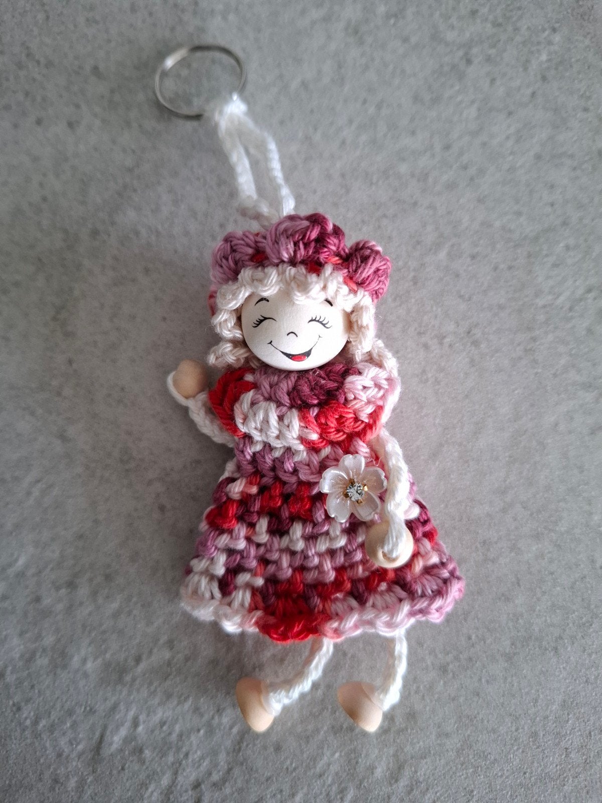 Gelukspoppetje sleutelhanger - Leuk cadeau of opkikker, Ophalen of Verzenden, Nieuw, Knuffel of Figuurtje