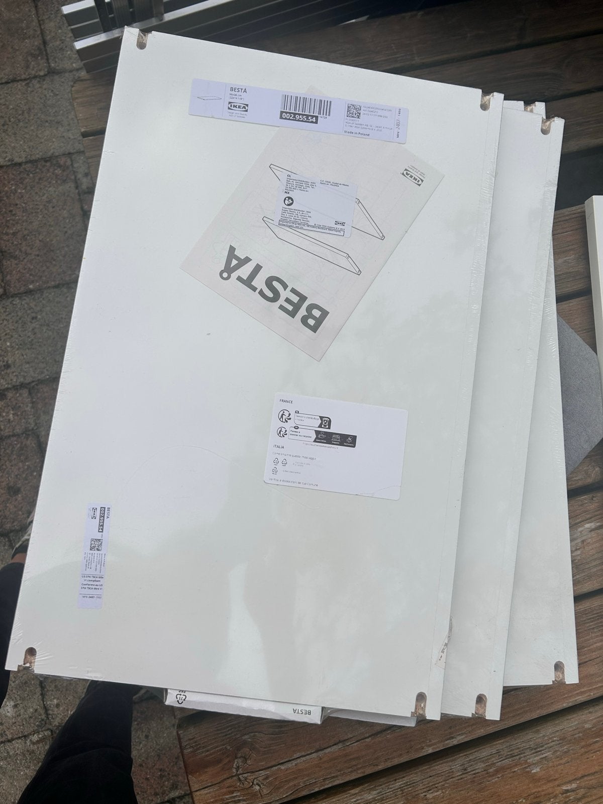 3x IKEA Besta plankjes, wit - Gloednieuw in verpakking, Ophalen, Nieuw
