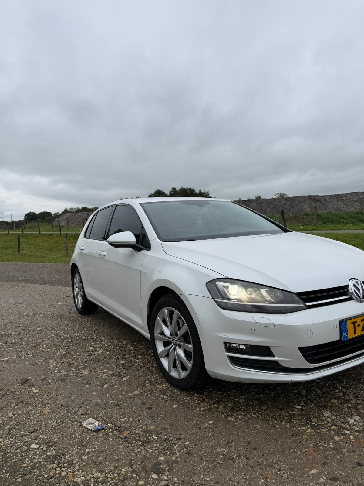 Volkswagen Golf R line  1.4 TSI 90KW DSG 2013 Wit, Auto's, 4 cilinders, Leder, 1171 kg, Hatchback
