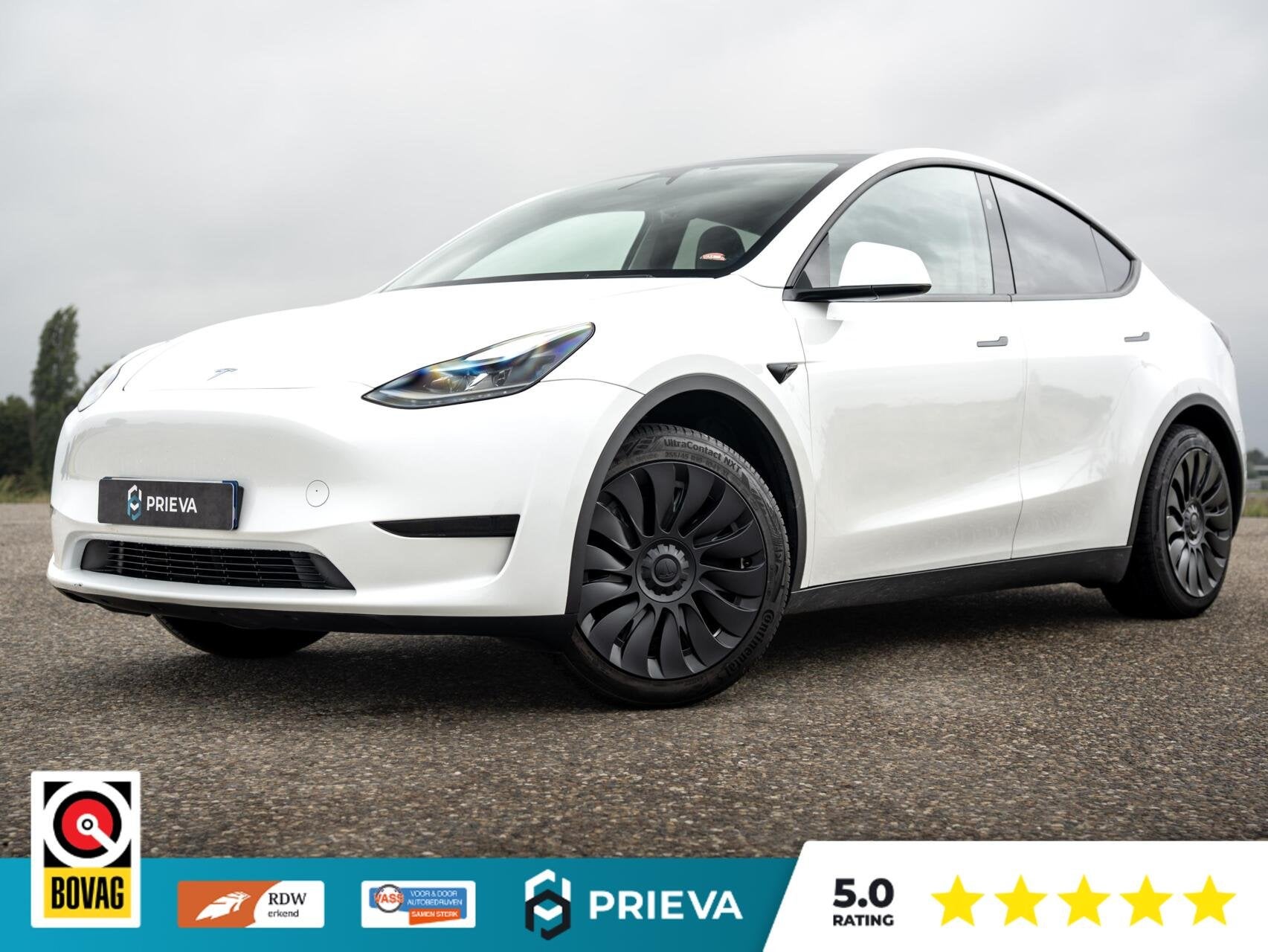 Tesla Model Y RWD | Panoramadak | Navigatie | Cruise, Auto's, Automaat, Achterwielaandrijving, Gebruikt, 1992 kg