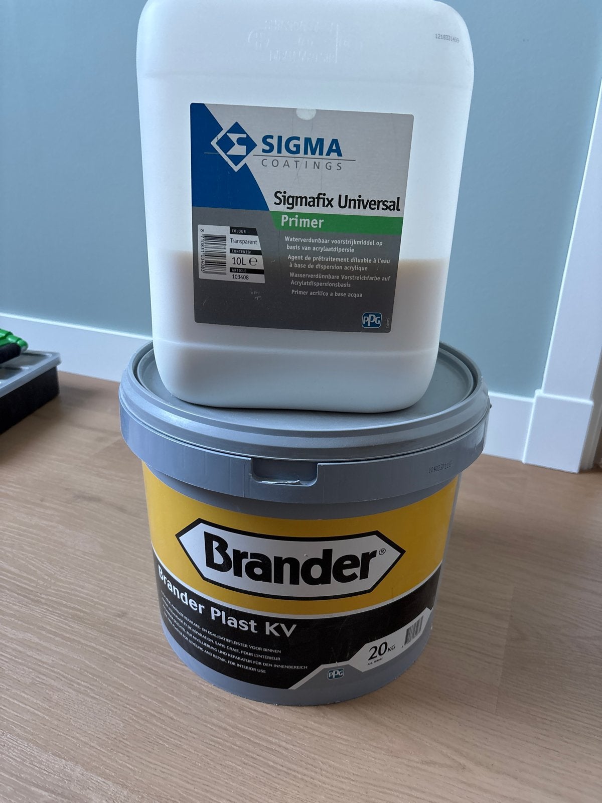 Sigmafix voorstrijk & Brander egalisatiepleister, Ophalen, Gebruikt, Overige kleuren, 5 tot 10 liter