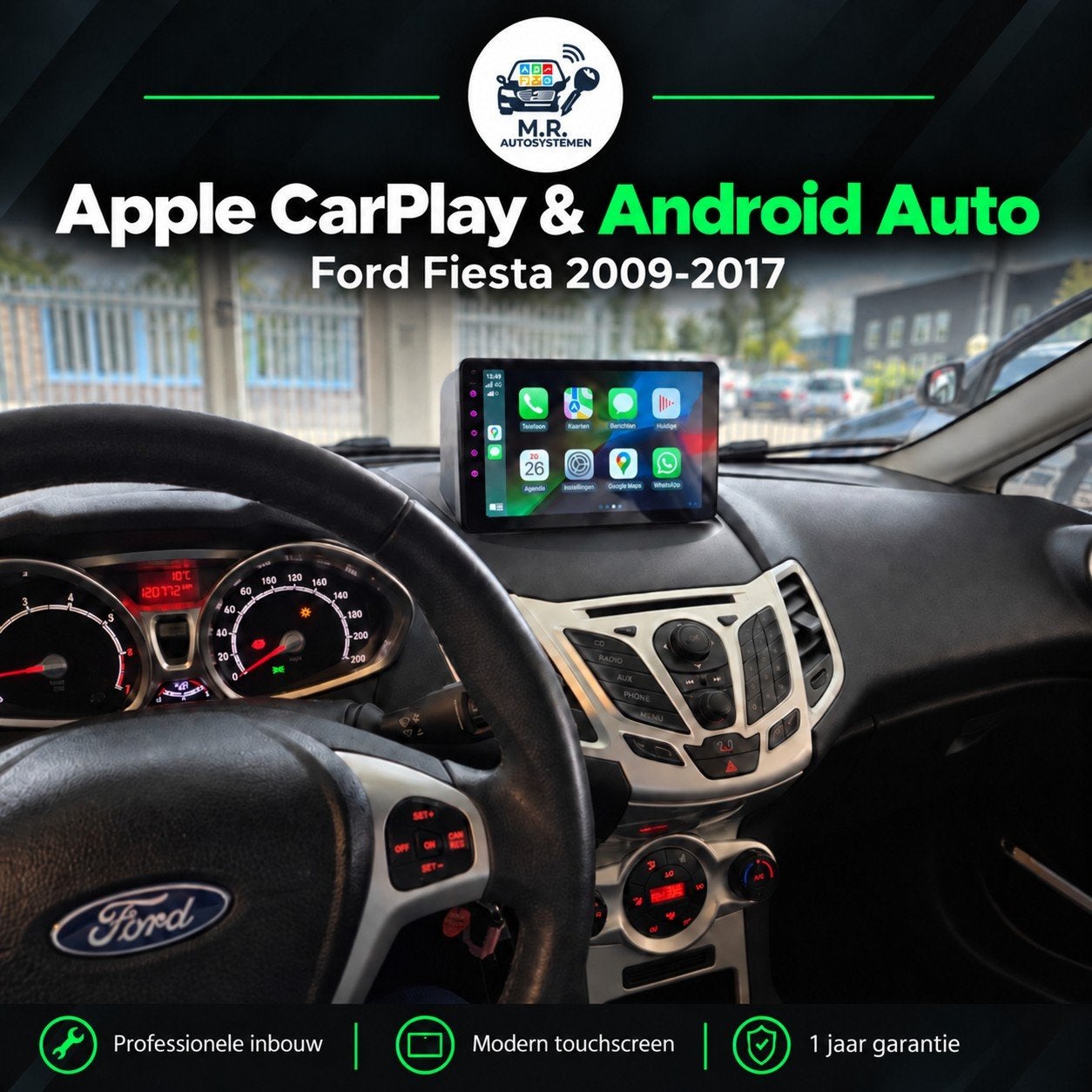 Carplay/Android auto Ford Fiesta + Inbouw, Info@mrautosystemen.nl, -, Nieuw, Ophalen of Verzenden