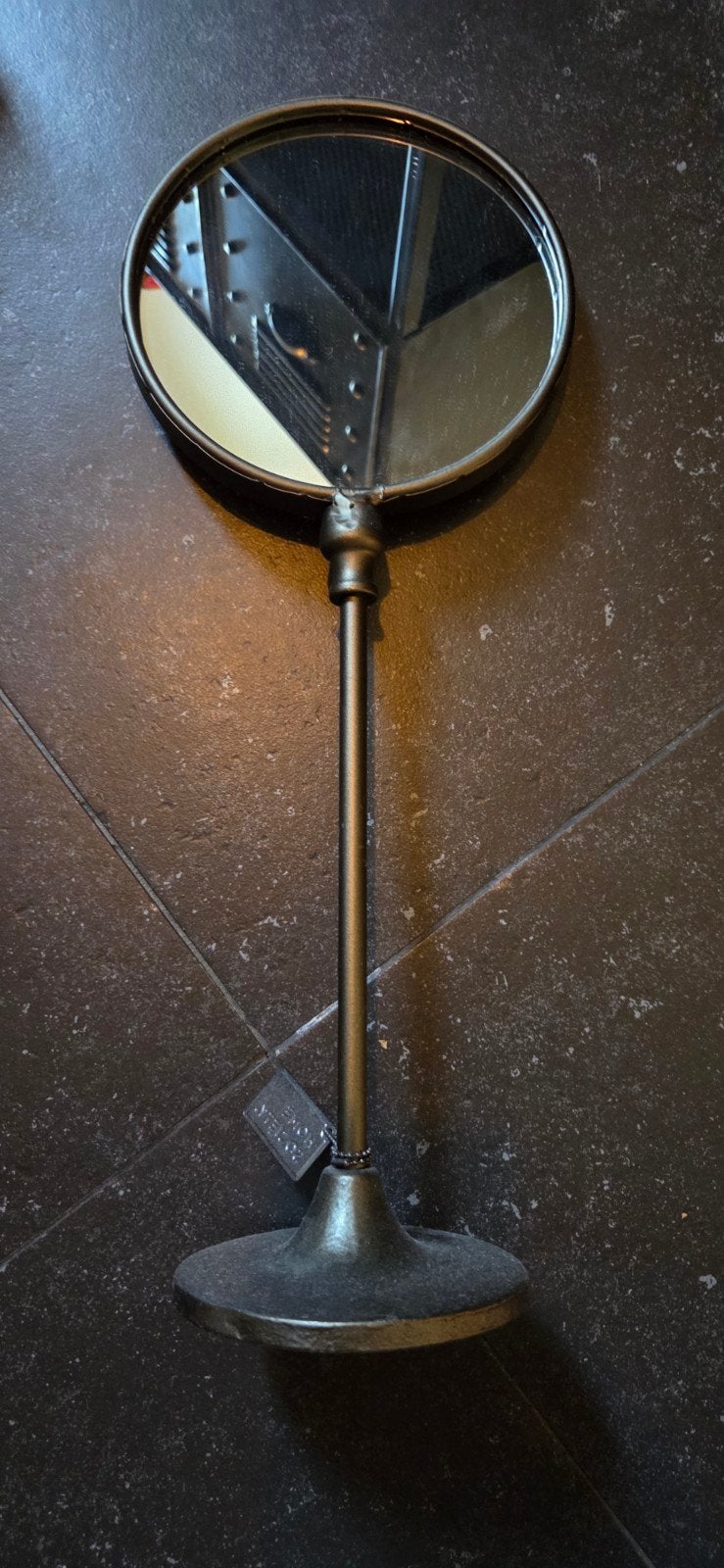 Vintage stijl staande spiegel - rond, Huis en Inrichting, Woonaccessoires | Spiegels, Ophalen