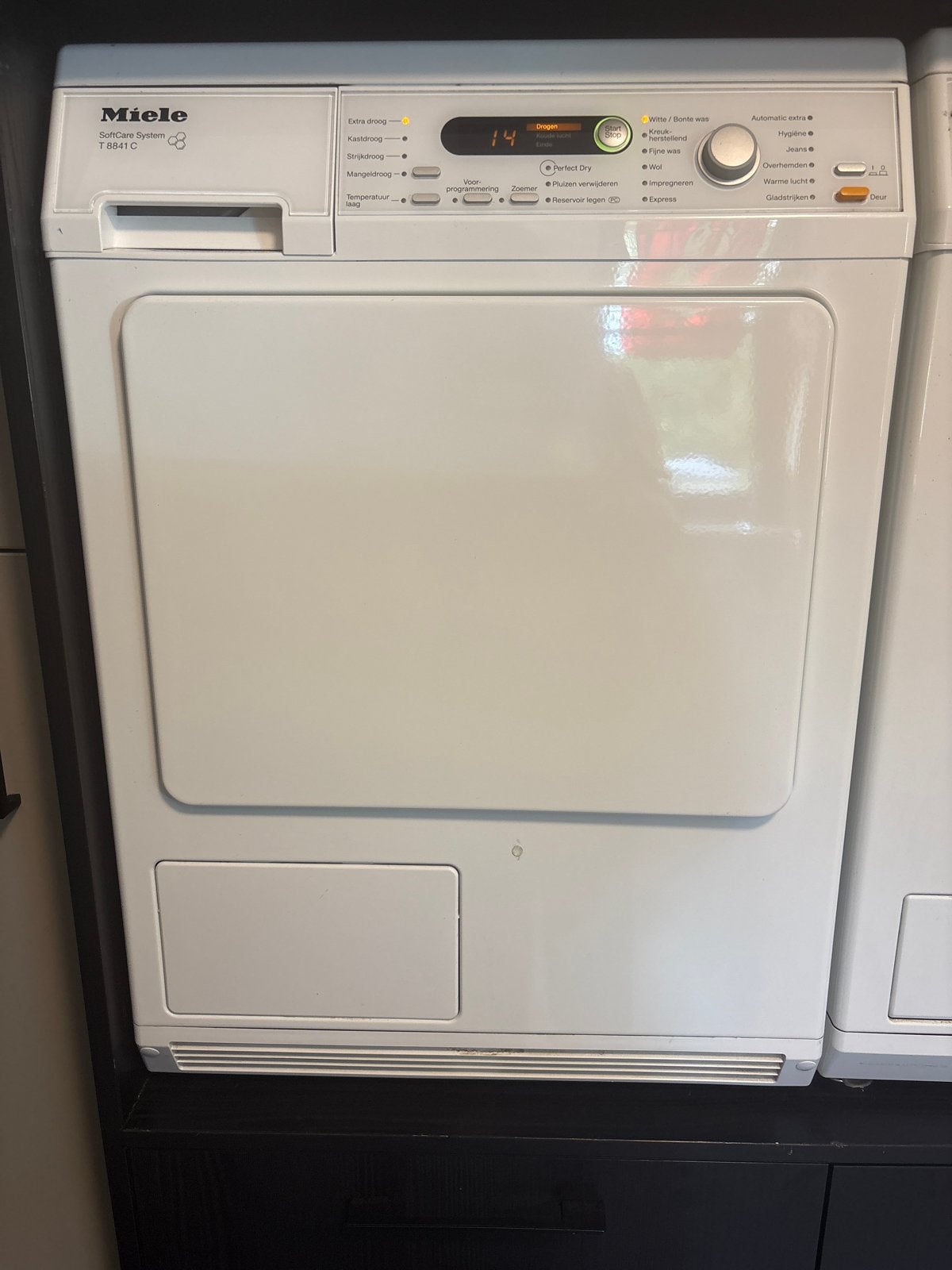 Miele SoftCare System T 8841 C Condensdroger, Ophalen, Wolprogramma, 6 tot 8 kg, Gebruikt
