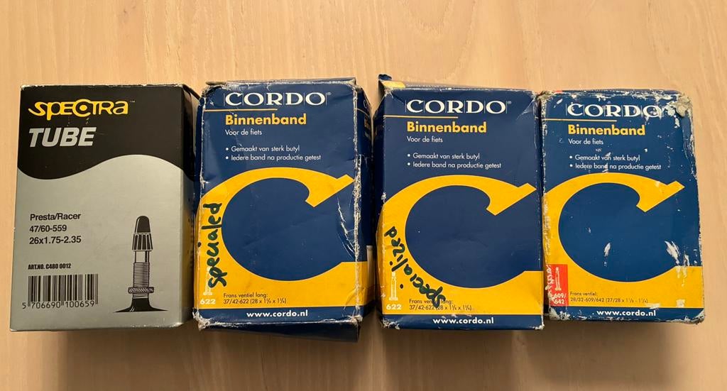 1 Spectrum en 3 Cordo binnenband fiets, Fietsen en Brommers, Ophalen of Verzenden, Nieuw