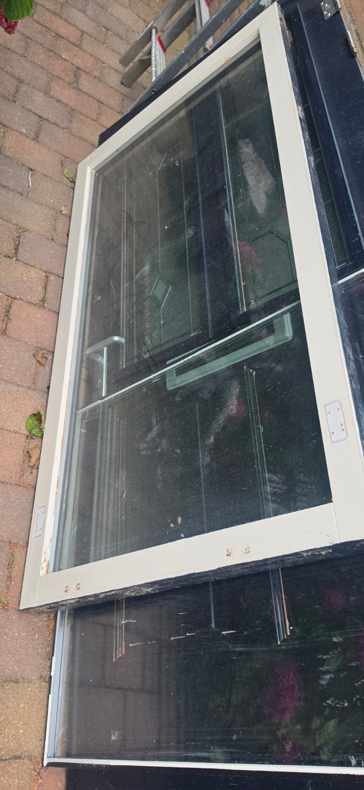 Kozijn met glas en hang 152x82, Gebruikt, Raamkozijn, Ophalen of Verzenden, 150 tot 225 cm