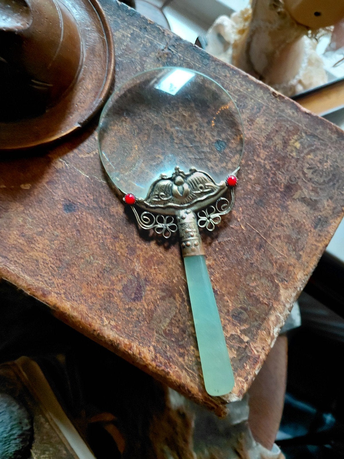 Vintage orniate magnifying glass, Ophalen of Verzenden