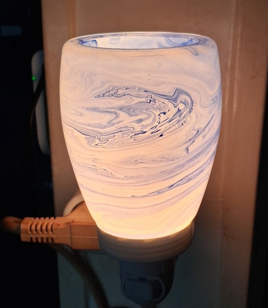 Scentsy miniwarmer Blue watercolor met stekker *gloednieuw*, Overige materialen, Geurverspreider, Blauw, Nieuw