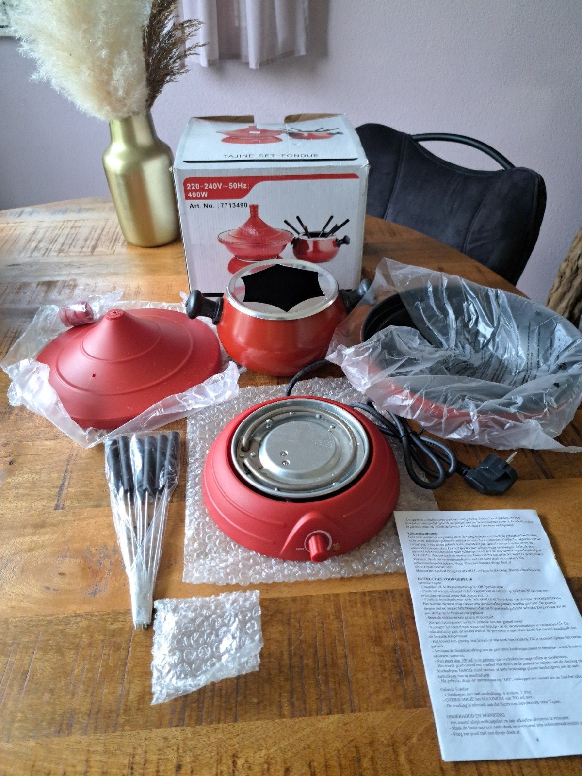 Elektrische Tajine fondeu set., Ophalen of Verzenden, Elektrisch, Fondueset