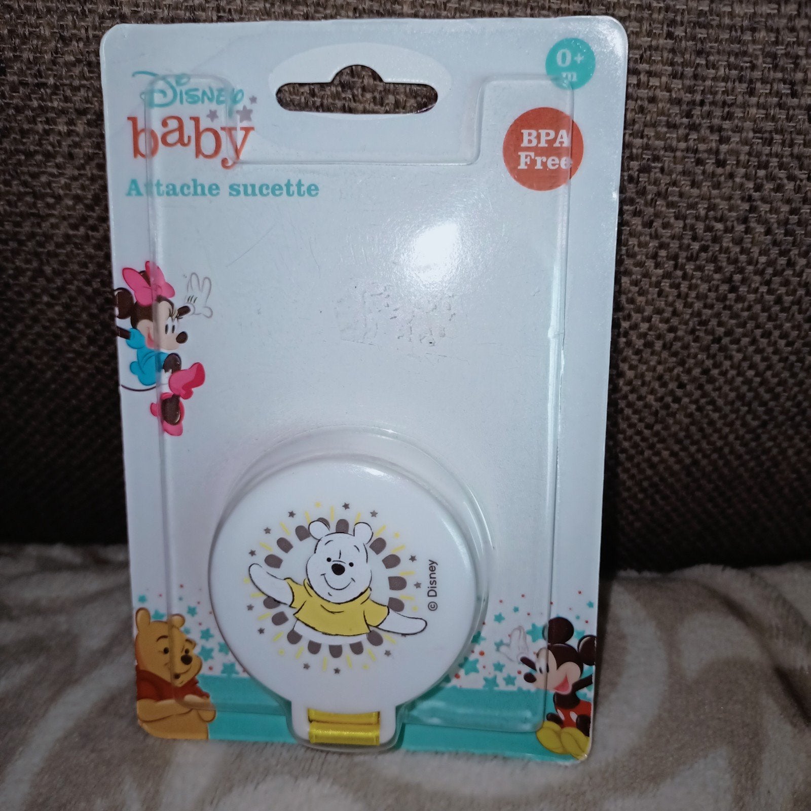 Disney baby speenkoord, winnie the pooh, bpa vrij, wit geel, Ophalen of Verzenden, Nieuw, Overige typen