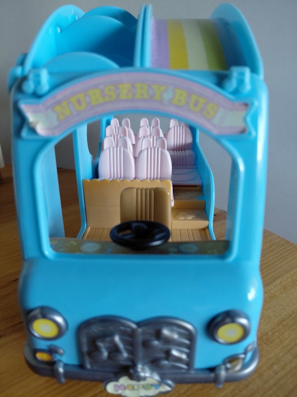 Sylvanian Families blauwe crèche bus compleet, Ophalen of Verzenden, Zo goed als nieuw, Toebehoren