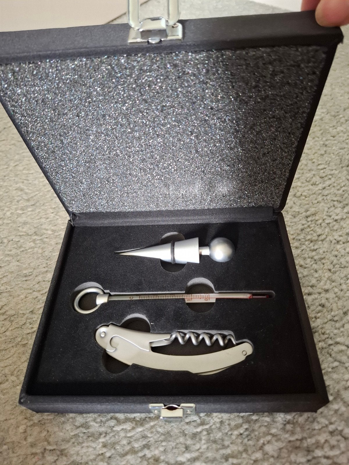 Luxe Wijn Set: Opener, Stopper & Temperatuurmeter - Nieuw, Verzamelen, Ophalen of Verzenden, Nieuw, Overige typen