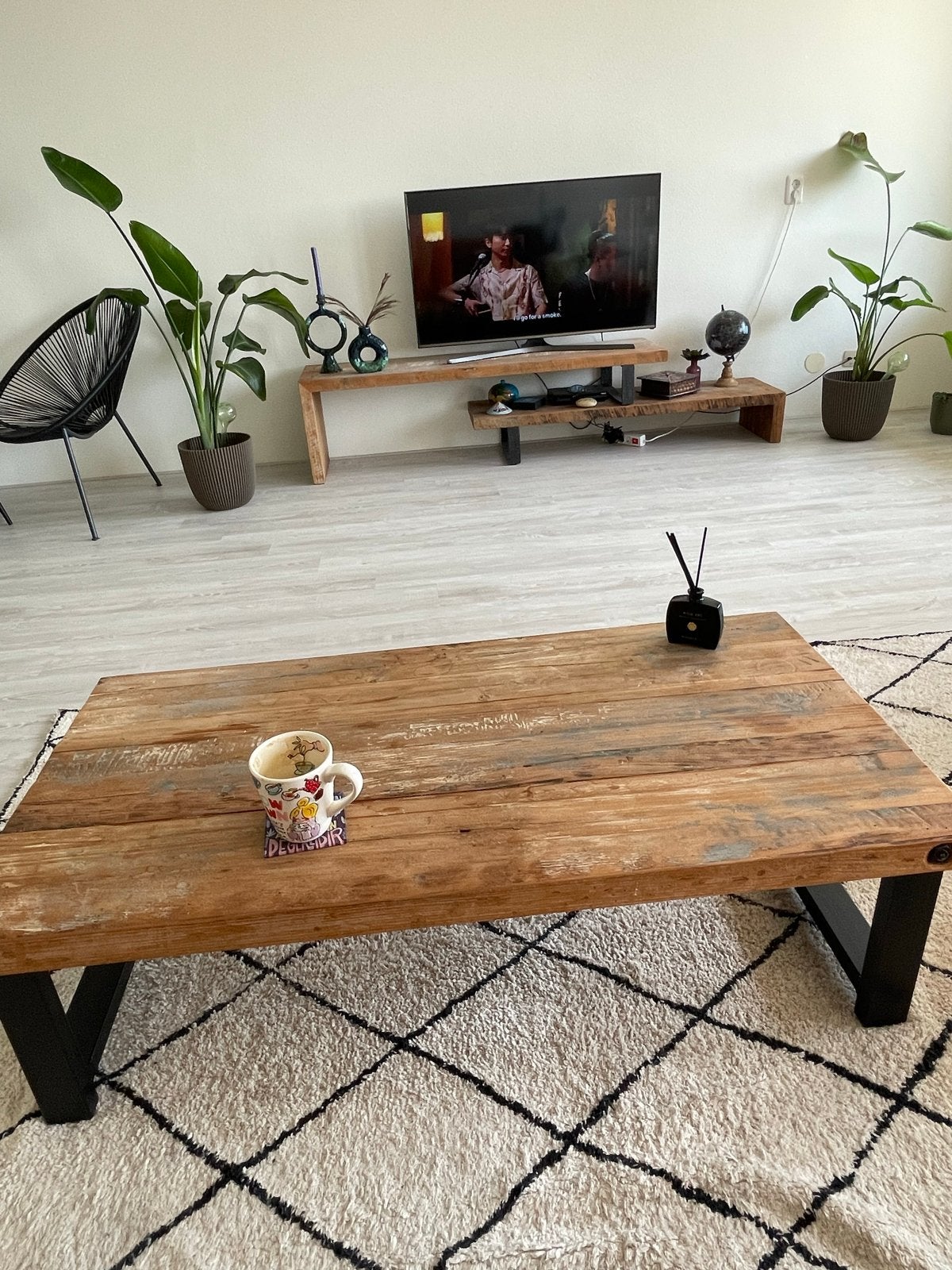 Salontafel D-bodhi Indonesisch teak hout, Ophalen, Gebruikt, 100 tot 150 cm, 50 tot 100 cm