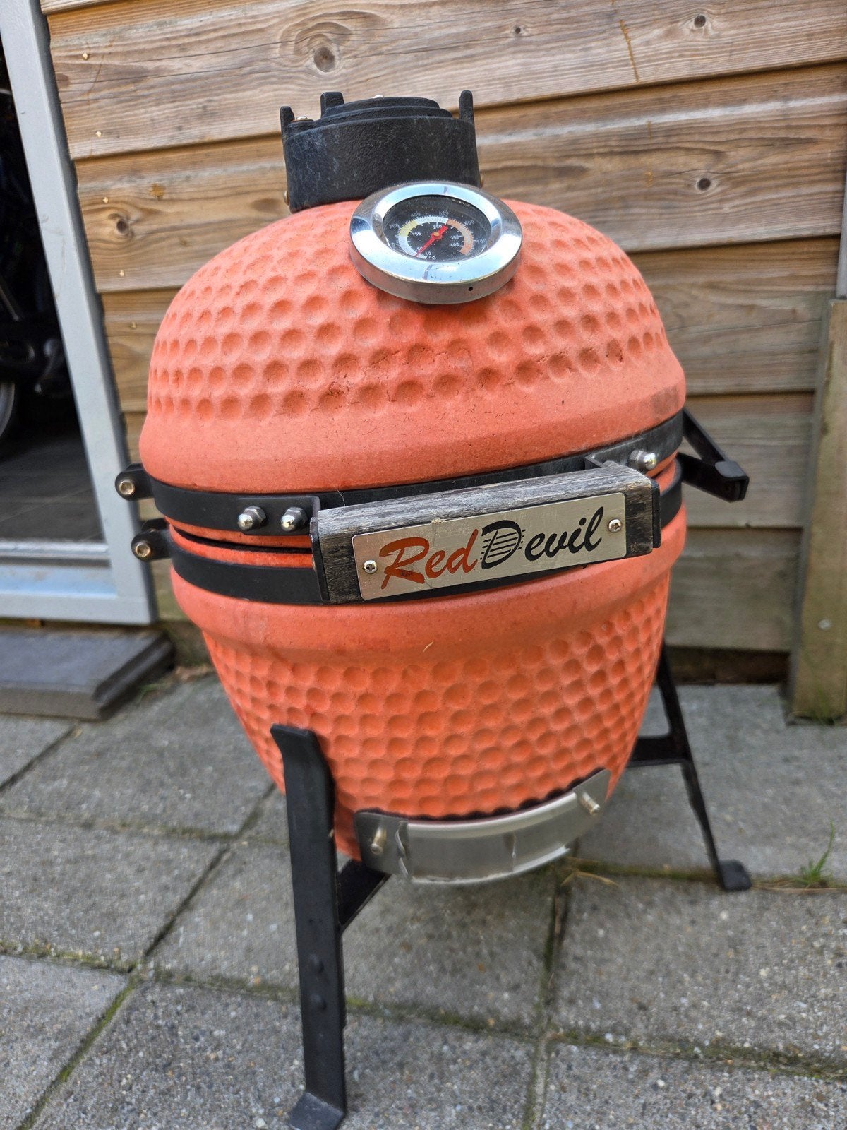 Red Devil Kamado BBQ - Compacte Keramische Grill, Tuin en Terras, Ophalen, Gebruikt, Red Devil