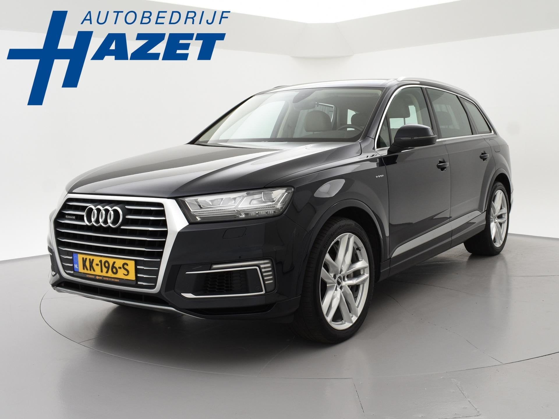 Audi Q7 3.0 TDI V6 E-TRON 374 PK HYBRID + LUCHTVERING | 21 I, Auto's, Automaat, Gebruikt, Blauw, 2420 kg