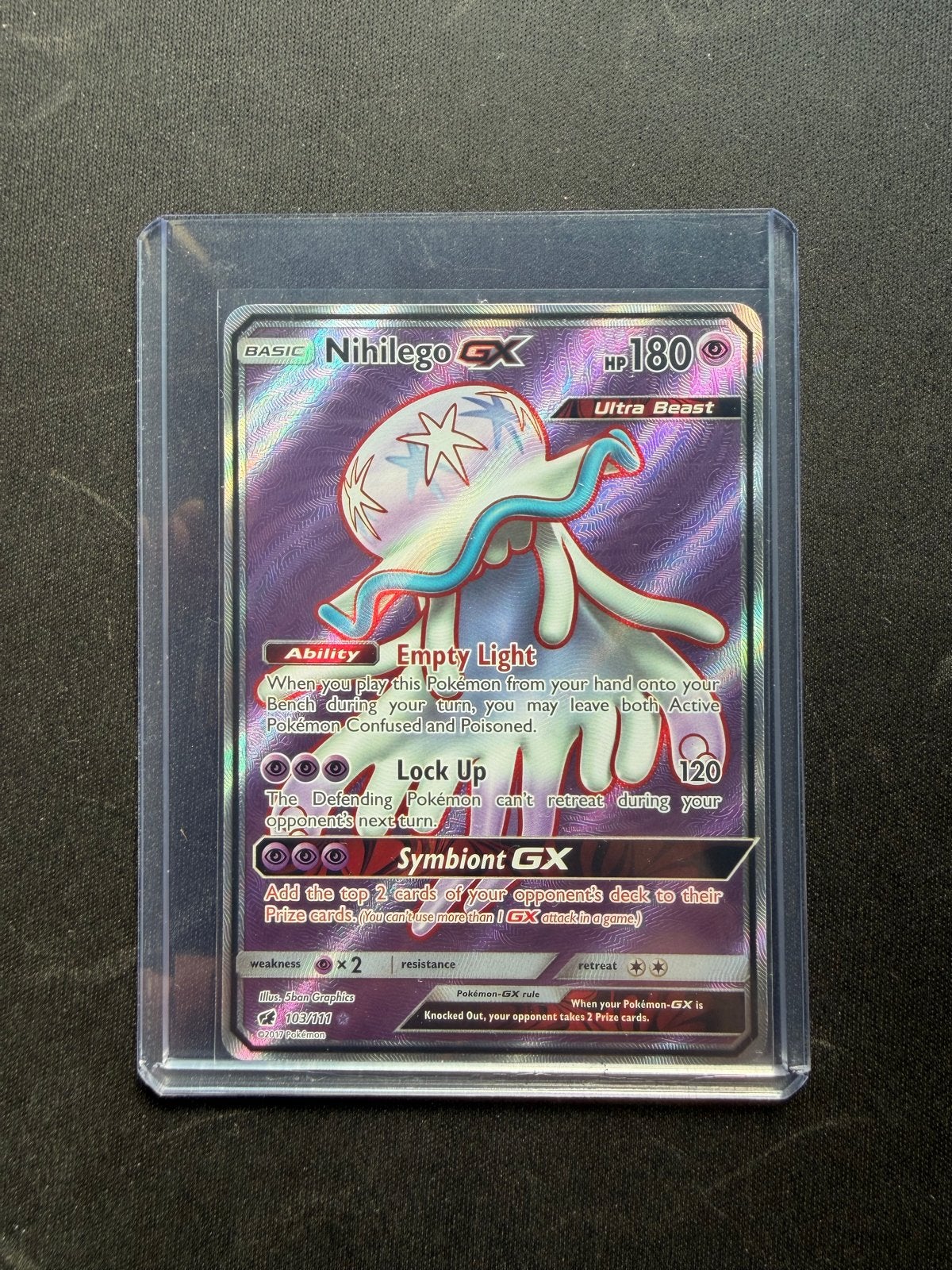 Nihilego GX103/111, Ophalen of Verzenden, Zo goed als nieuw, Losse kaart, Foil