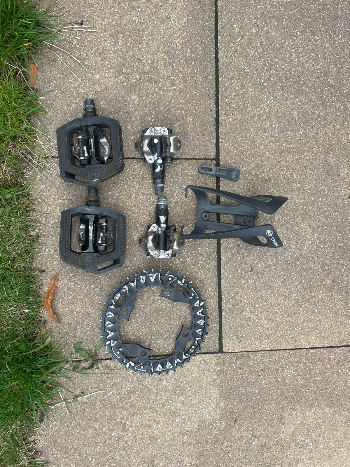 Diverse fietsonderdelen voor mountainbikes/wielrenfietsen, Fietsen en Brommers, Fietsonderdelen, Gebruikt, Aluminium, Shimano