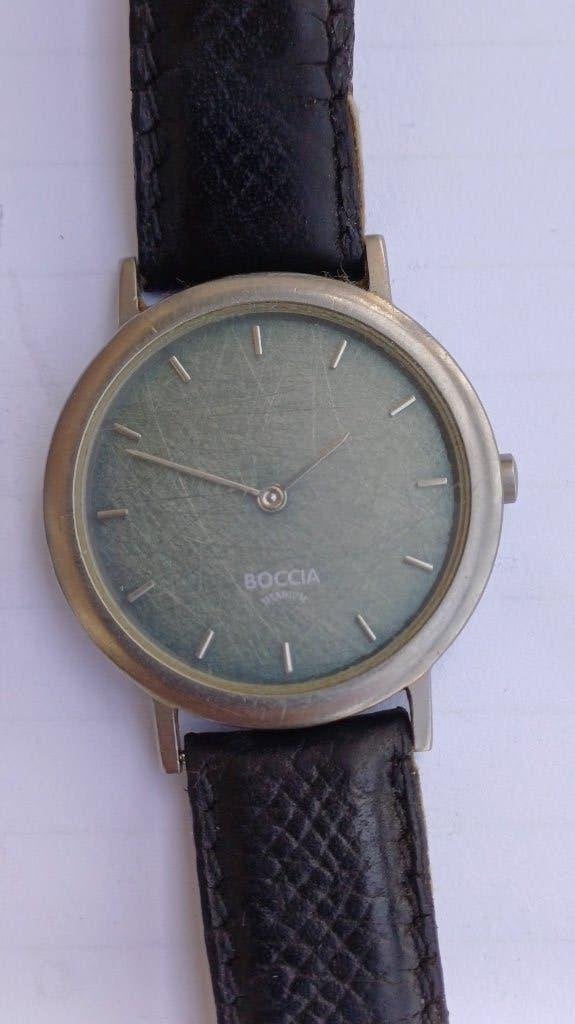Boccia herenhorloge ca 1995 / leisteen wijzerplaat / stuk, Ophalen of Verzenden, Gebruikt