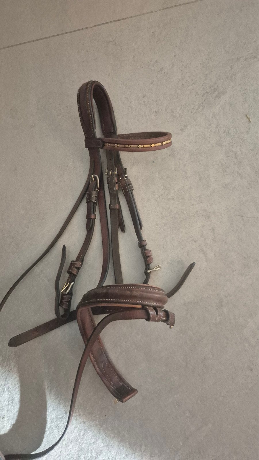 Rossner hoofdstel, Dieren en Toebehoren, Paarden en Pony's | Hoofdstellen en Tuigage, Springen, Bruin, Rossner, Ophalen of Verzenden