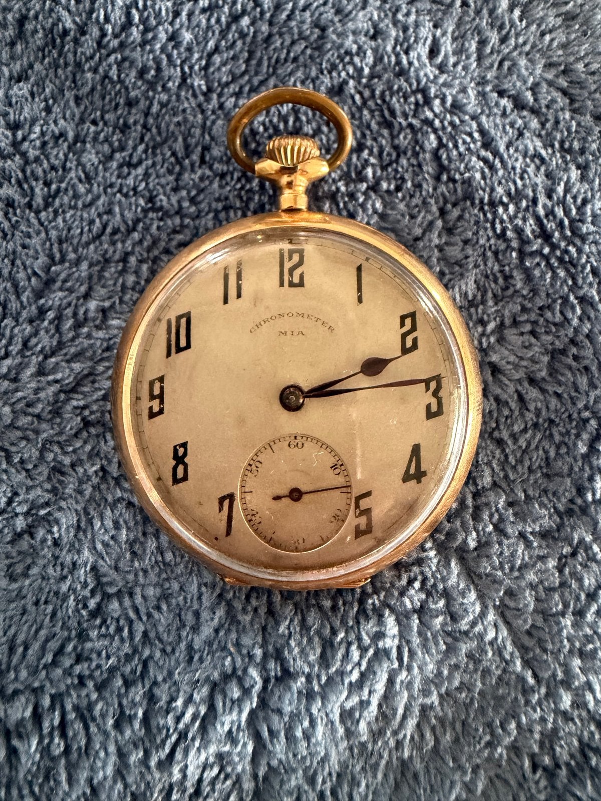 Gouden zakhorloge 14 karaat, jaren '20, loopt 14 uur, Ophalen of Verzenden