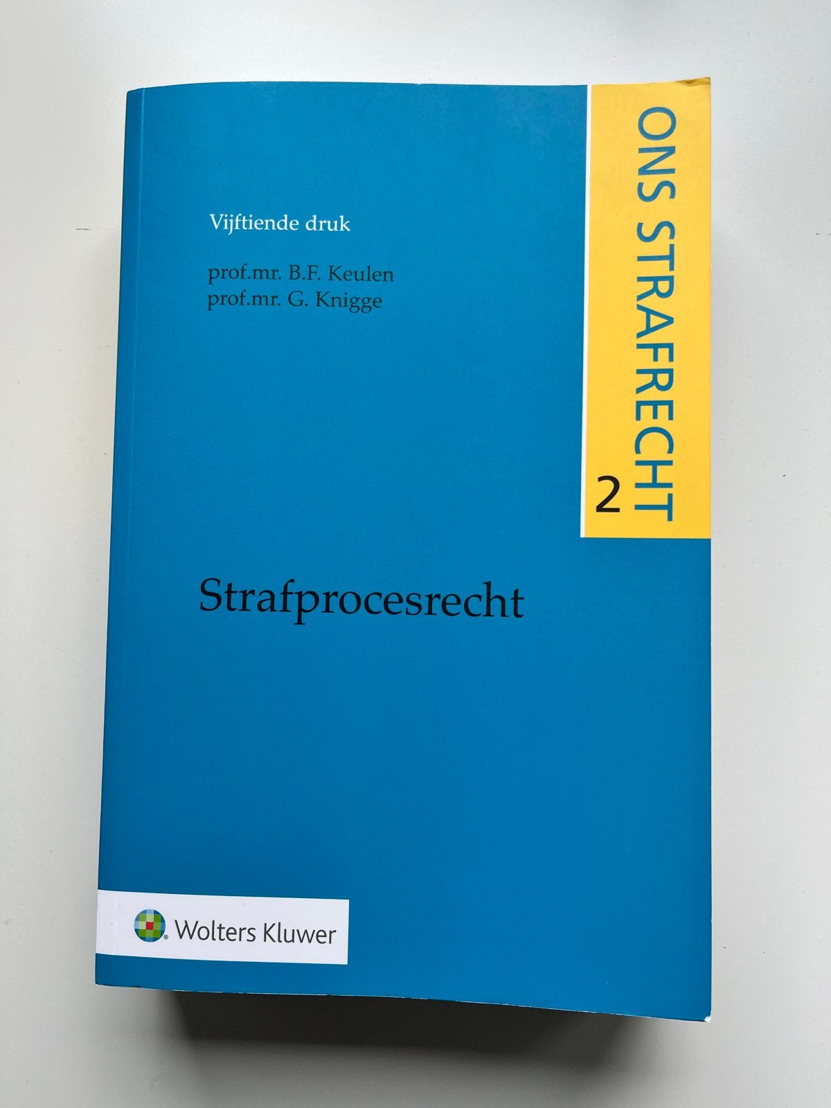 Ons Strafrecht 2: Strafprocesrecht (15e druk), Ophalen of Verzenden, Gamma, Zo goed als nieuw, WO