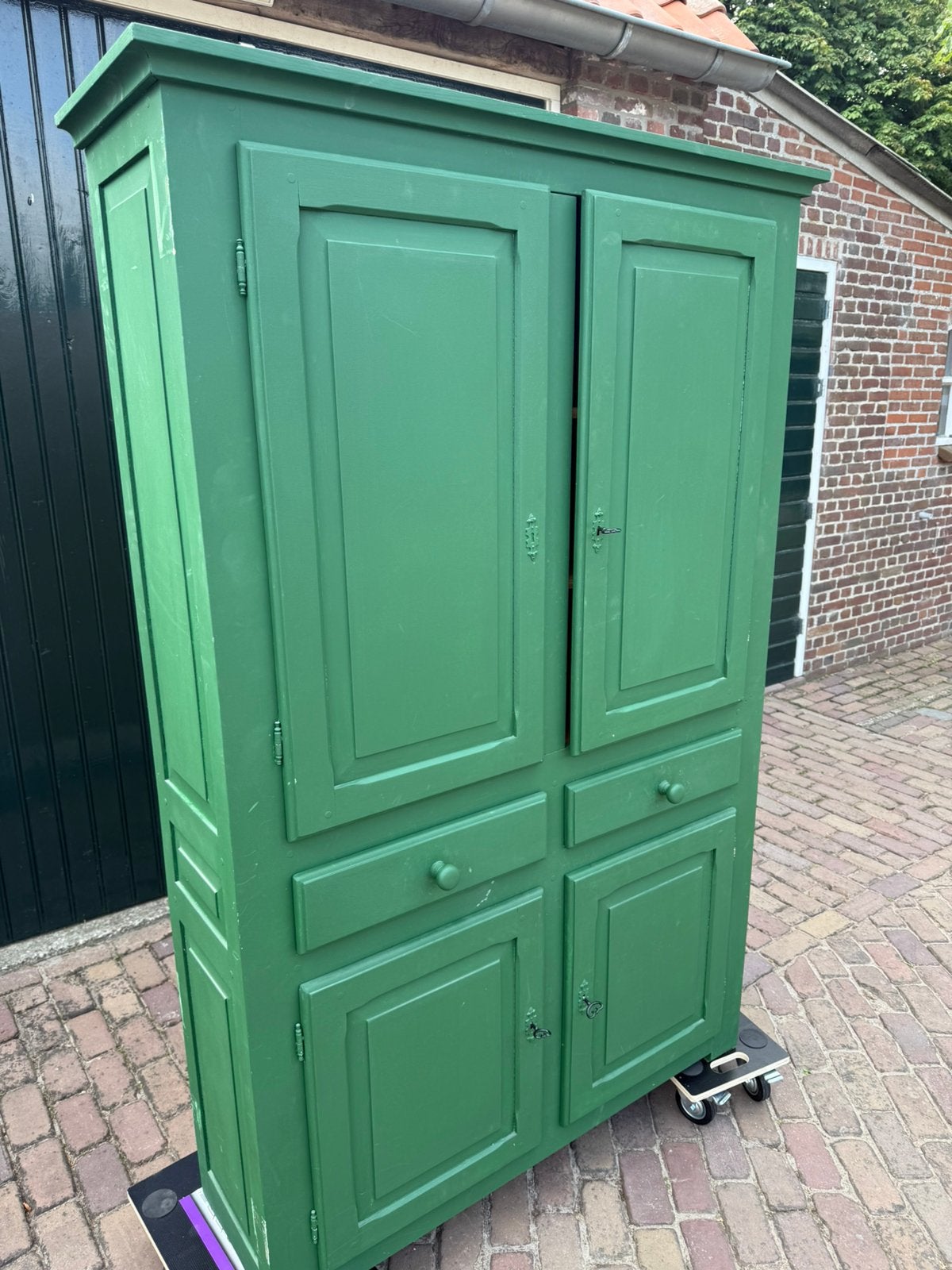 Leuke Houten kast massief | servieskast | kledingkast, Ophalen, Gebruikt, Eikenhout, Minder dan 40 cm