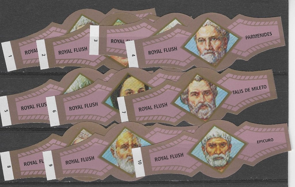 reeks  2429    romeinen   1-10    sigarenbanden, Ophalen of Verzenden, Zo goed als nieuw, Sigarenbandjes