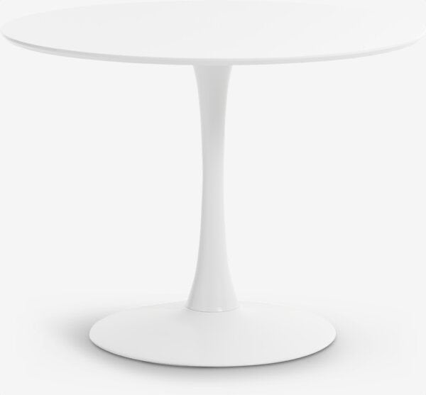 Eettafel RINGSTED Ø100 wit, Ophalen, Eettafel RINGSTED Ø100 wit, 50 tot 100 cm, Rond