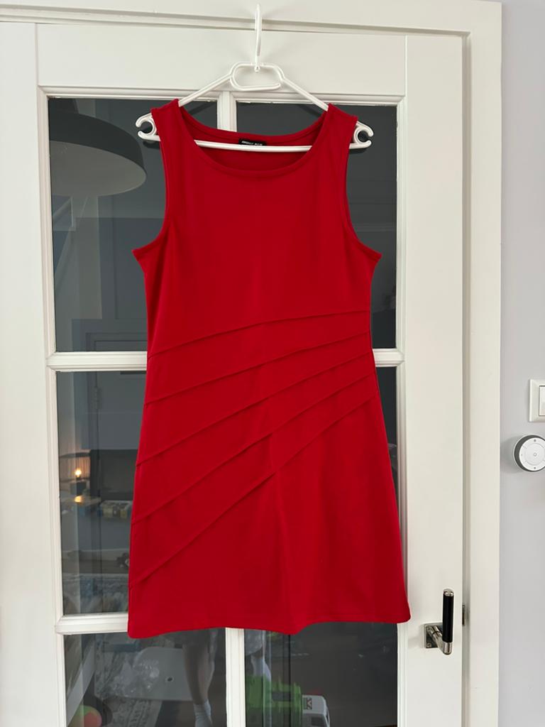 Rode mouwloze tuniek / top /korte jurk Angelle Milan maat L, Kleding | Dames, Tops, Maat 42/44 (L), Ophalen of Verzenden, Zo goed als nieuw