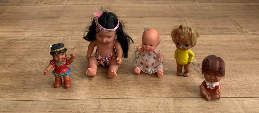 Retro vintage brocante poppetjes speelgoed, Ophalen of Verzenden