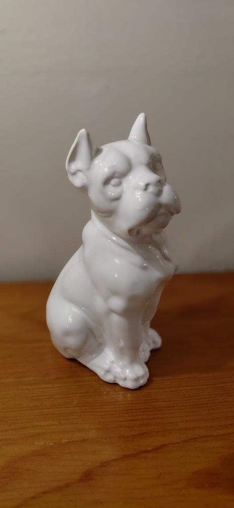 Franse Bulldog/Boxer beeldje, vintage, 21 cm, Ophalen of Verzenden