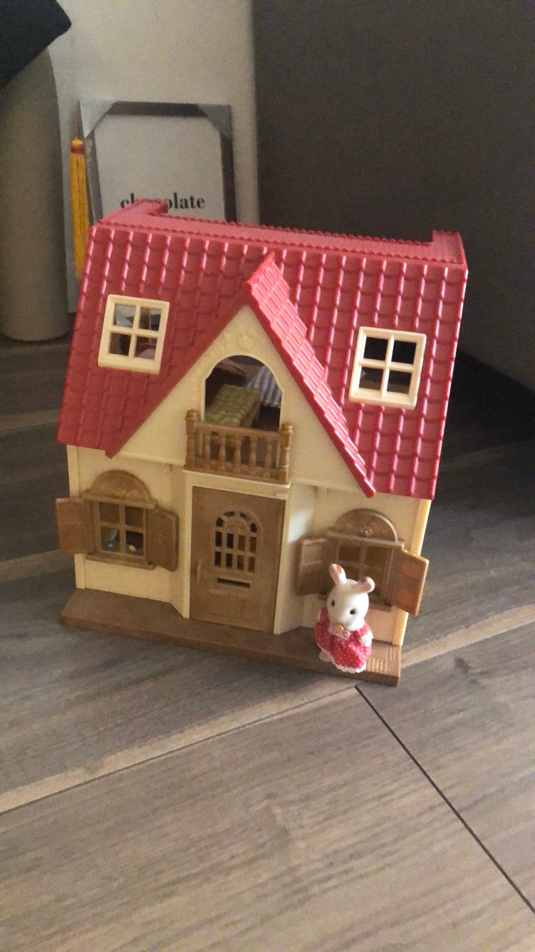 Huis en drieling konijn van Sylvanian Family, Kinderen en Baby's, Speelgoed | Poppenhuizen, Ophalen, Zo goed als nieuw, Poppenhuis