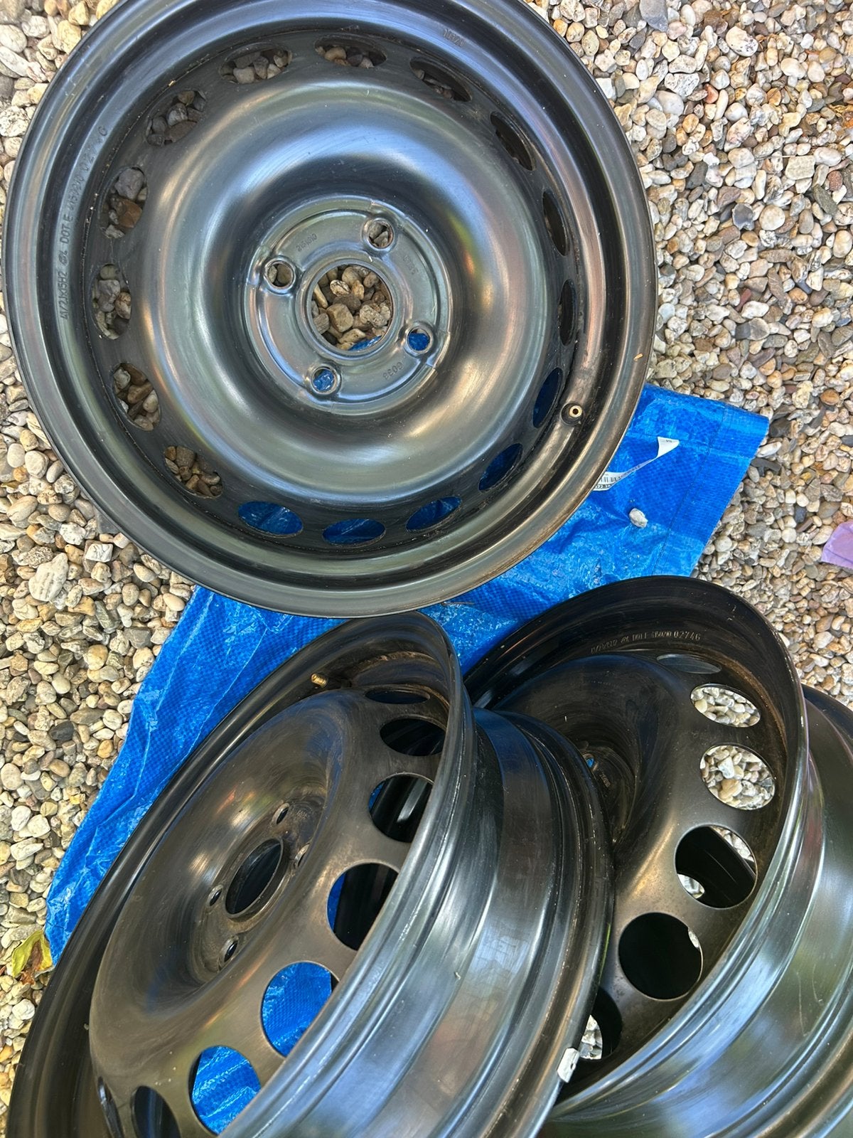 Set stalen velgen 15 inch zwart | o.a. Aygo, C1, 108, Ophalen, Citroën