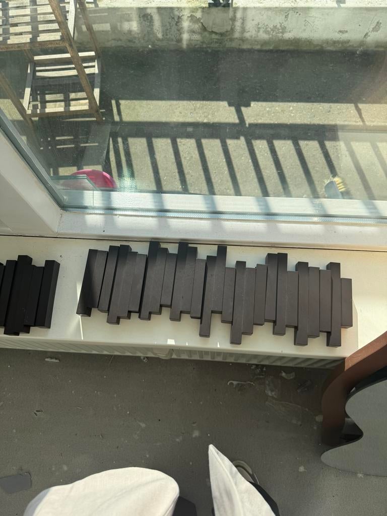 Piano kapstok 2x, Huis en Inrichting, Woonaccessoires | Kapstokken, Ophalen, Hout, Wandkapstok, Minder dan 100 cm
