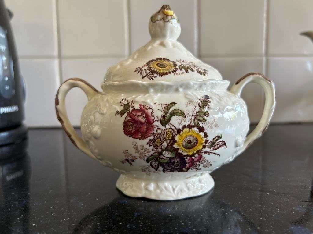 Mason's Frierswood suikerpot - Vintage bloemendecor, Ophalen of Verzenden