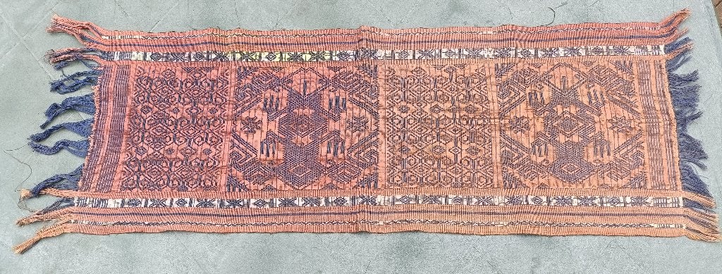 Antieke sjaal pahikung songket uit Sumba Indonesië oude stof, Antiek en Kunst, Ophalen of Verzenden