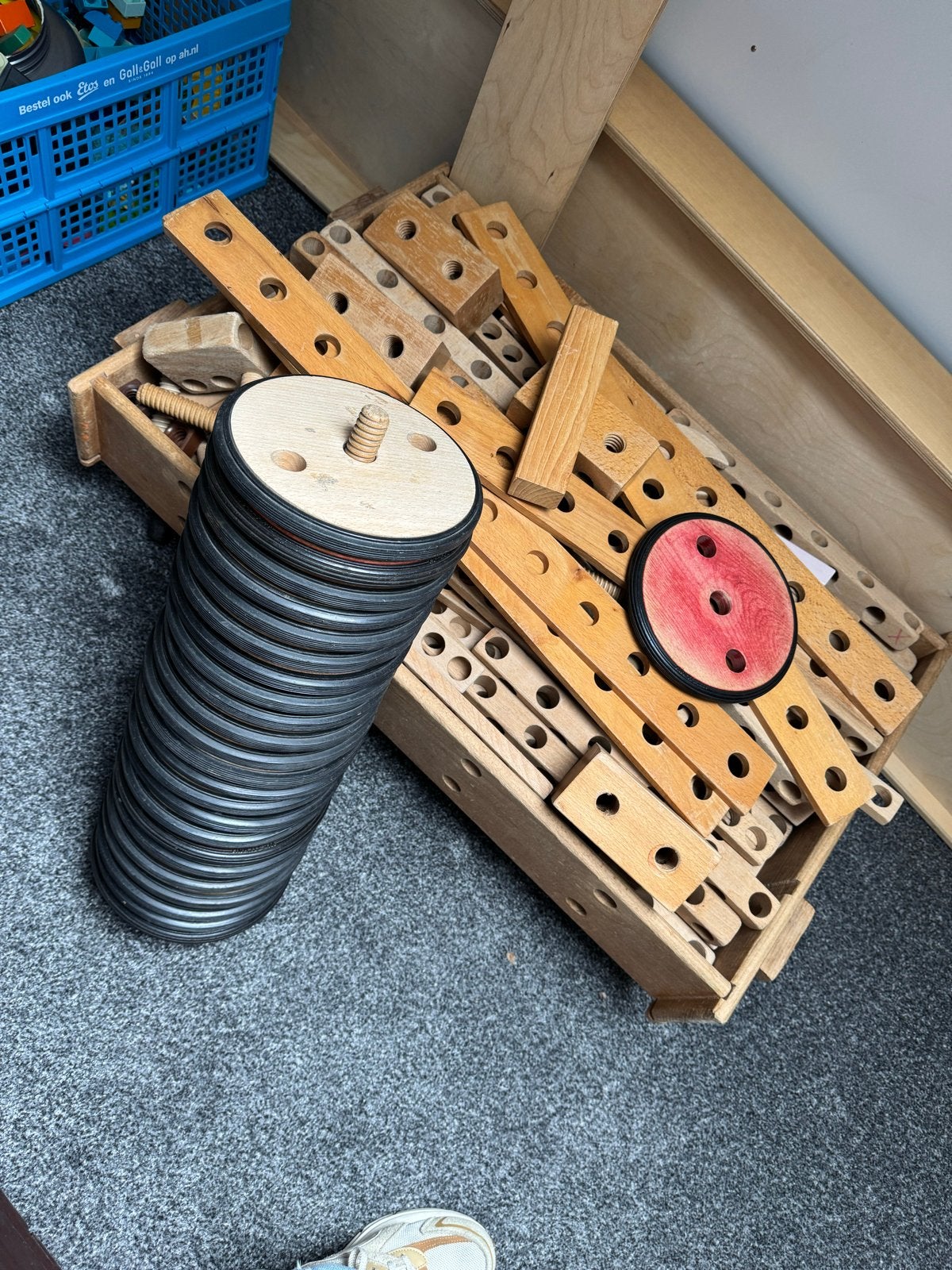 Grote Baufix Constructie Set - Houten Bouwspeelgoed, Ophalen of Verzenden, Gebruikt, Overige merken
