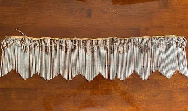 ANTIEKE GLAZEN KRALENROK ( VOOR LAMP), Verzenden