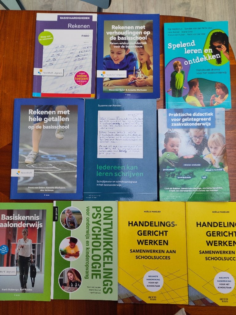 Studieboeken PABO, Zo goed als nieuw, Noordhoff Uitgevers, Alpha, HBO