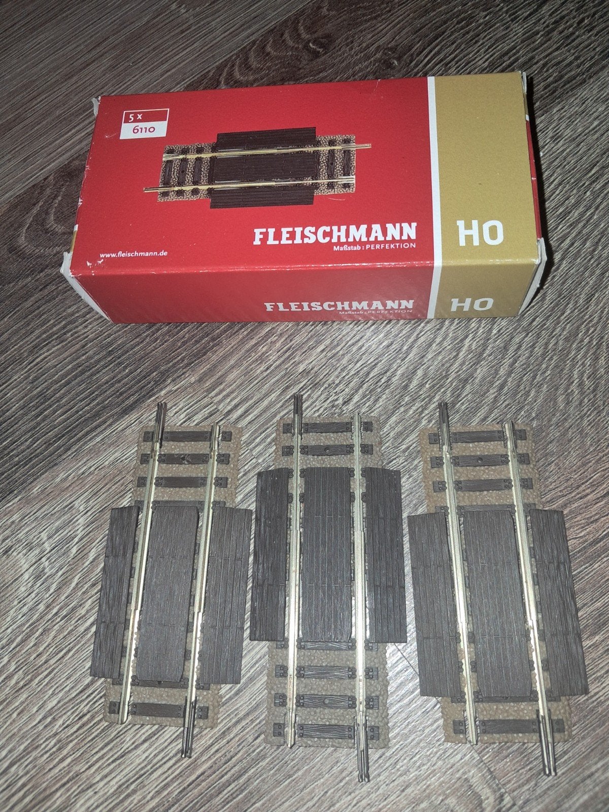 8x Fleischmann 6110 Compensatie profi rail HO, Gebruikt, Gelijkstroom, Fleischmann, Rails