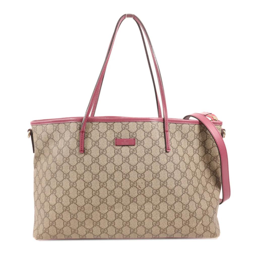 Gucci Supreme Canvas Monogram Tote Bag Paars, Verzenden, Nieuw, Paars, Shopper