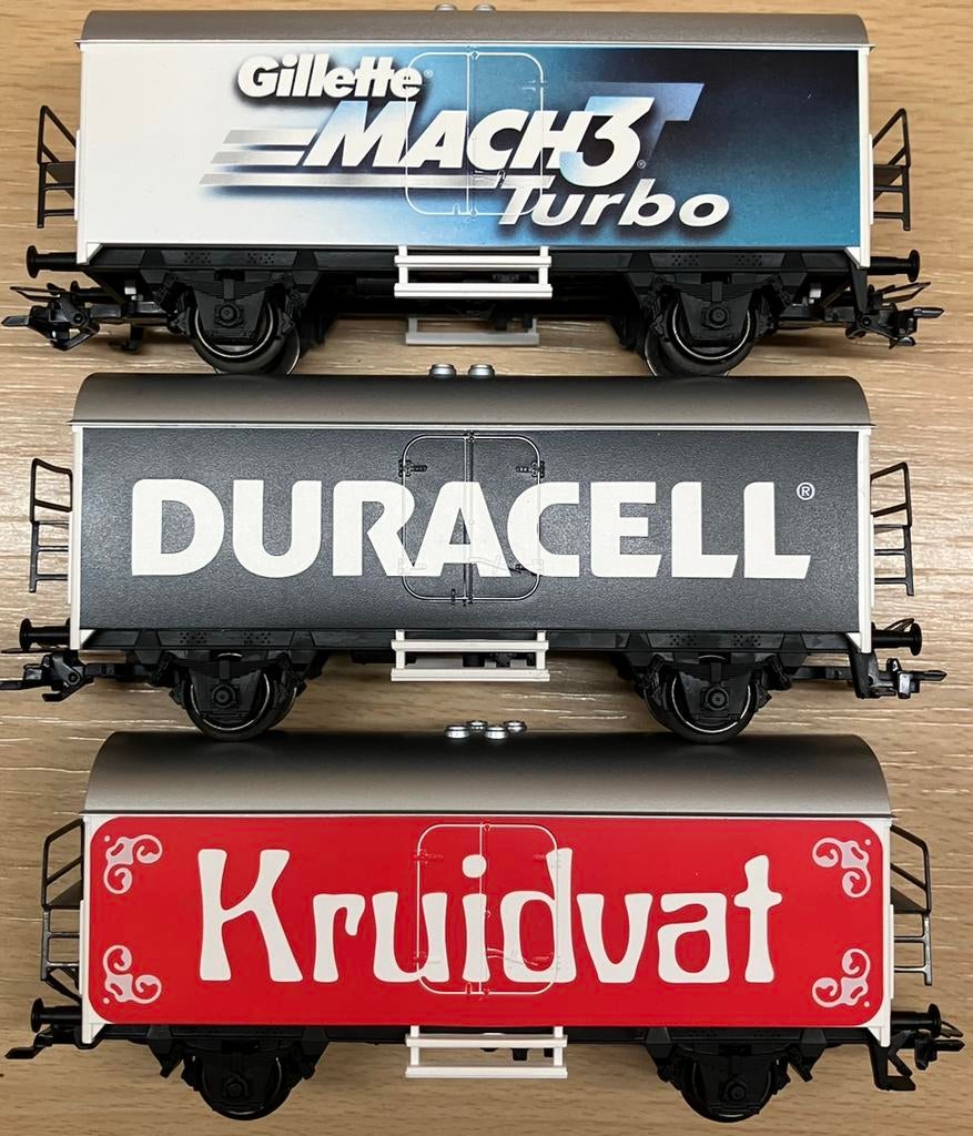 3 Märklin NS reclame wagons, Wisselstroom, Wagon, Ophalen of Verzenden, Märklin